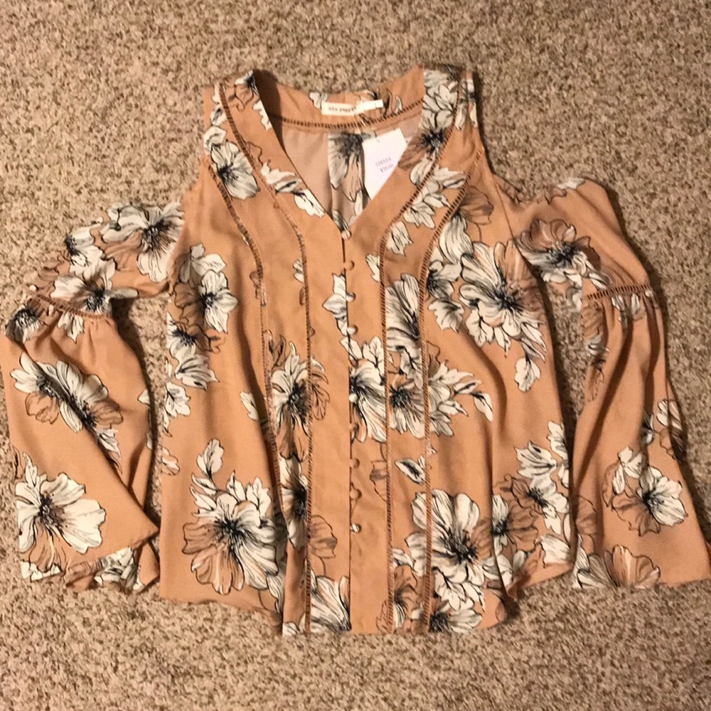 Cold shoulder blouse